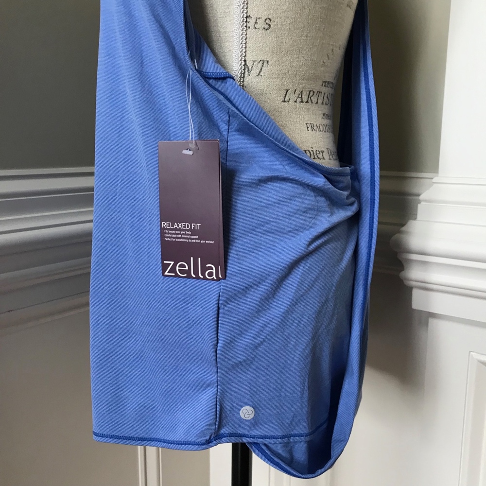 NWT Zella Her Layered Tank Racerback Blue Top L - Picture 6 of 8